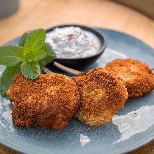Crumbed Lamb Cutlets with Mint & Yoghurt Recipe